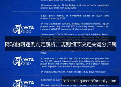 网球触网违例判定解析,规则细节决定关键分归属 网球触网违例判定解析,规则细节决定关键分归属